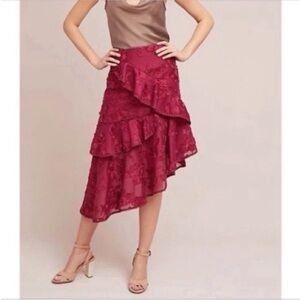 KEEPSAKE the Label Burgundy Midi Skirt